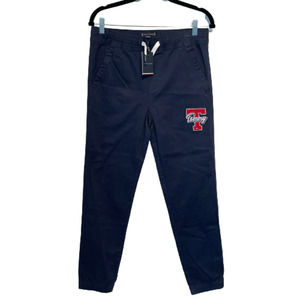 NWT Tommy Hilfiger Varsity Letter Navy Jogger Pants Size 16/18